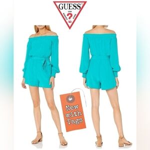 NWT/GUESS • Mellie Off-The-Shoulder Romper • Size SMALL